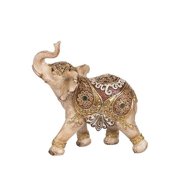 Elefant Brown Gold din Rasina 18x8x18cm