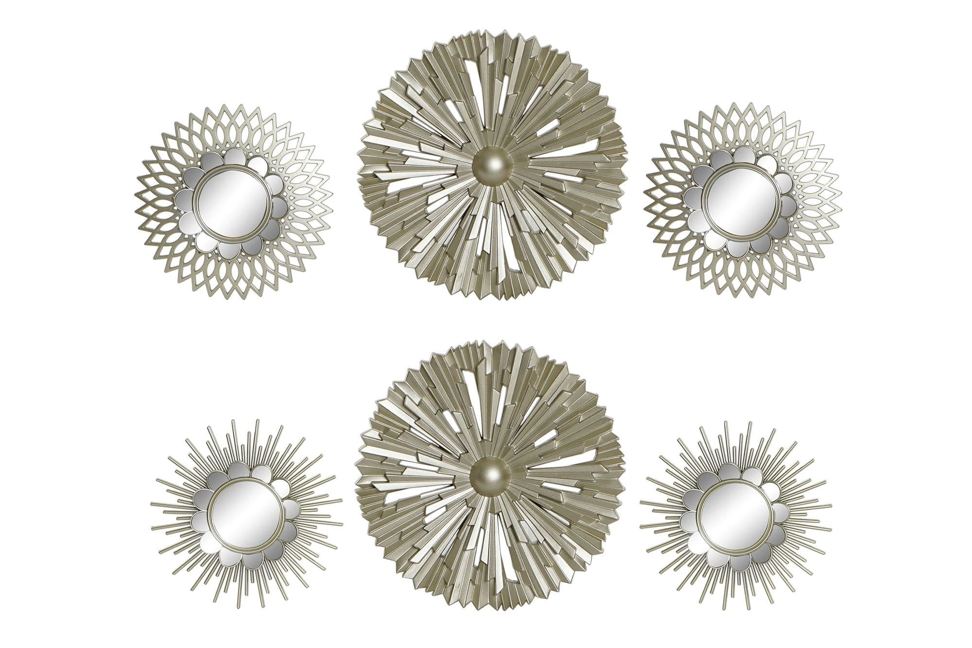 Set 3 Decoratiuni din Plastic cu Oglinda