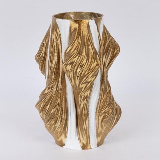 Vaza White Gold din Ceramica D18x28cm 752-21103 Decorațiuni