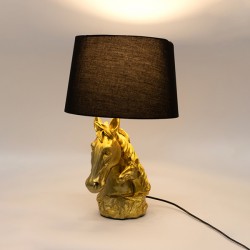 Lampa Black Gold Horse din Rasina D26x44cm 757-10016