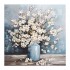 Tablou Blue White Vase of Daisies 80x80cm 