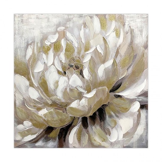 Tablou White Gold Flower 80x3x80cm Tablouri