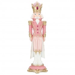 Figurina Pink Gold Nutcracker din Rasina 19x18x62cm 