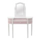 Dresser White Pink din Lemn cu Oglinda 105x40x142cm Mobilier