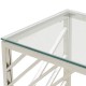 Consola Silver din Metal cu Sticla 120x40x78cm Console