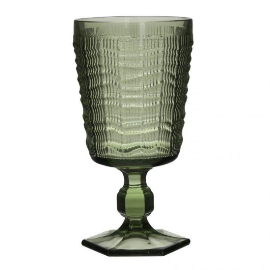 Set 6 Pahare Green din Sticla D9x17cm Accesorii pentru Bucătărie și Veselă