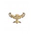 Bol Beige Golden din Rasina 38x19x25cm