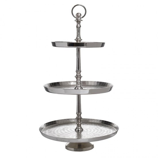 Etajera Silver din Metal D29x49cm Platouri