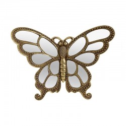 Fluture Gold din Rasina cu Oglinda 24x5x18cm