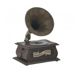 Gramofon Decorativ din Metal 17x18x23cm