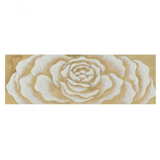 Tablou Golden White Flower 150x3x50cm Tablouri pe Canvas