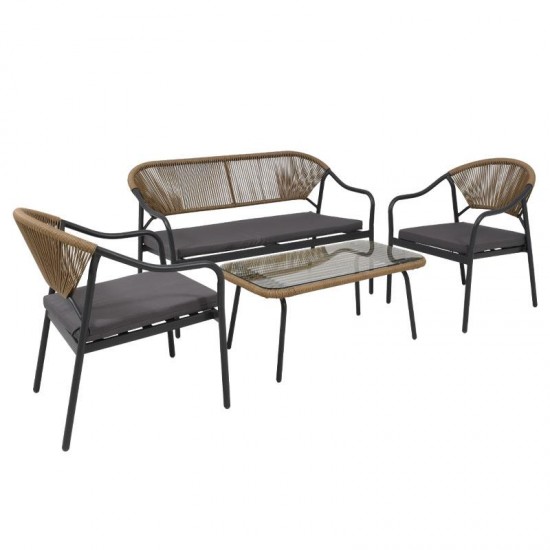 Set 4 Piese Mobilier Exterior 124x62x77cm 327-124-155 Mobilier Exterior