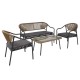Set 4 Piese Mobilier Exterior 124x62x77cm 327-124-155 Mobilier Exterior