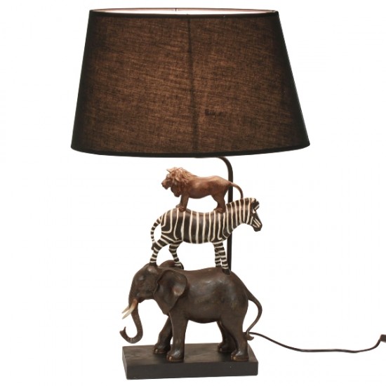 Lampa Dark Brown Safari din Rasina 70cm Decorațiuni