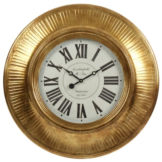Ceas Antique Gold din Metal D75cm Ceasuri pentru Perete