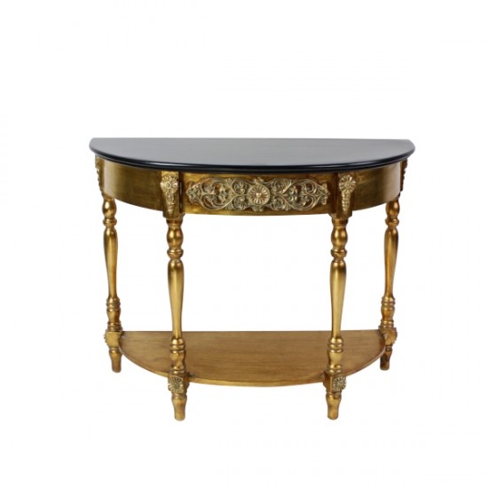 Consola Louise Gold Black din lemn 102x42x80cm Console