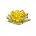 Suport pentru Lumanare Yellow Lotus din Sticla D12x6cm 
