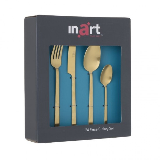 Set de 24 de Tacamuri Golden din Inox Accesorii pentru Bucătărie și Veselă