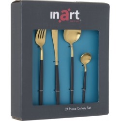 Set 24 Tacamuri Black Golden din Inox 