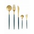 Set 24 Tacamuri Green Gold din Inox 