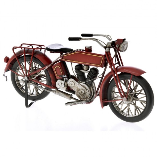 Motocicleta Red din Metal 30x8x14cm Decorațiuni