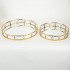 Set 2 Tavi Golden din Metal cu Oglinda D39x6cm