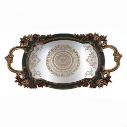 Tava Green Gold din Rasina cu Oglinda 47x6x24cm 