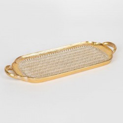 Tava Gold White din Rasina 35x3x16cm