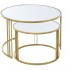 Set 2 Mese Gold din Metal cu Oglinda D80x50cm 