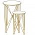 Set 2 Mese Gold din Metal cu Oglinda D43x71cm