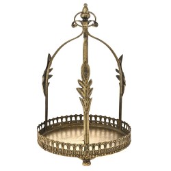 Platou Antique Gold din Metal D25x40cm