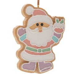 Ornamnet Brad Gingerbread Santa din Rasina 8x2x10cm 