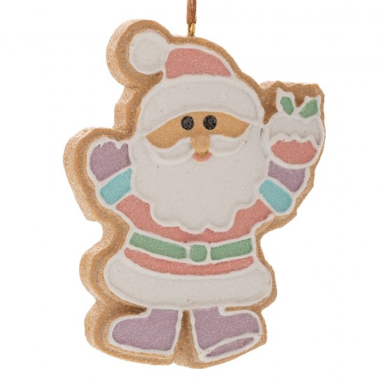 Ornamnet Brad Gingerbread Santa din Rasina 8x2x10cm Decorațiuni