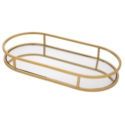 Tava Gold din Metal cu Oglinda 34x15cm