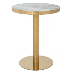 Masa Golden din Metal cu Marmura D60x74cm 