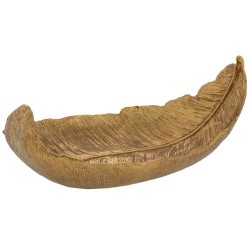 Platou Gold Leaf din Rasina 35x21x20cm