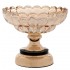 Bol Amber din Sticla cu Metal D19x16cm
