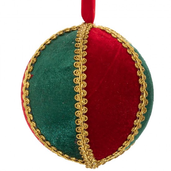 Glob Red Green din Catifea 10cm Decorațiuni