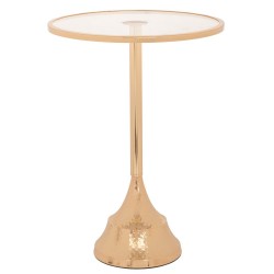 Platou Gold din Metal cu Sticla D35x47cm 