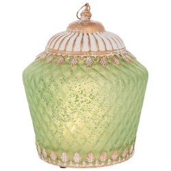 Lampa cu LED Green Gold din Metal cu Stical D15x19cm 