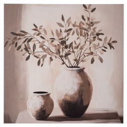 Tablou Beige Plant Vase 80x80cm 