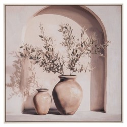 Tablou Beige Plant Vase 80x80cm 