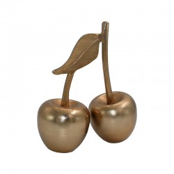 Decoratiune Gold Cherry din Aluminiu 20x10x22cm 
