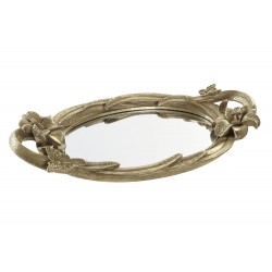Tava Golden din Rasina cu Oglinda 46x26x6cm