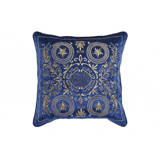 Perna Blue Gold din Catifea 45x45cm 525gr Perne Decorative