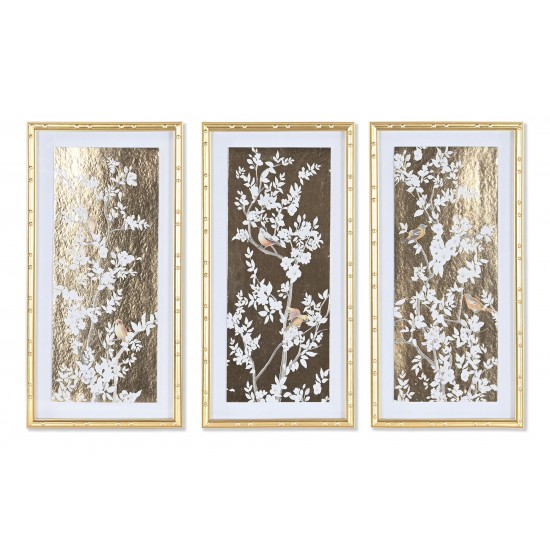 Set 3 Tablouri White Gold 30x4x60cm Tablouri