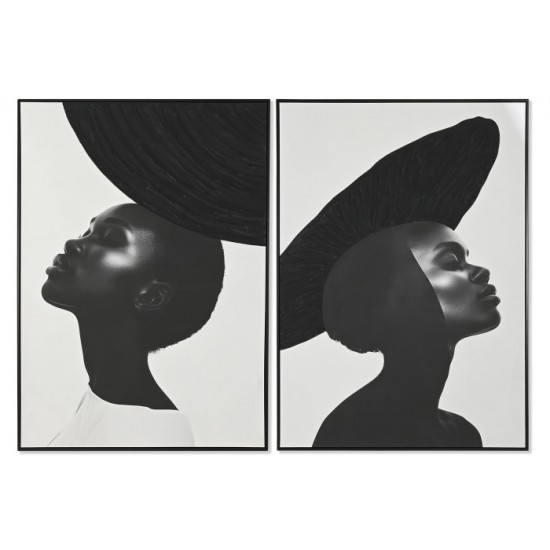 Tablou Black and White Girl 103x5x143cm Tablouri pe Canvas