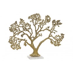 Copac Golden din Aluminiu cu Marmura 60x10x48cm