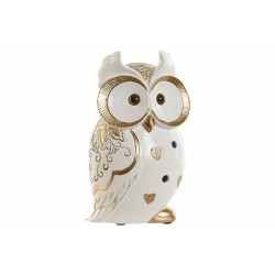 Bufnita White Gold din Rasina 10x8x18cm