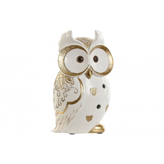 Bufnita White Gold din Rasina 10x8x18cm Decorațiuni